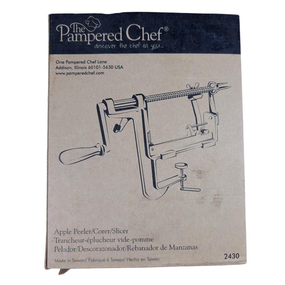 The Pampered Chef Apple Peeler/Corer/Slicer 2430 Used
